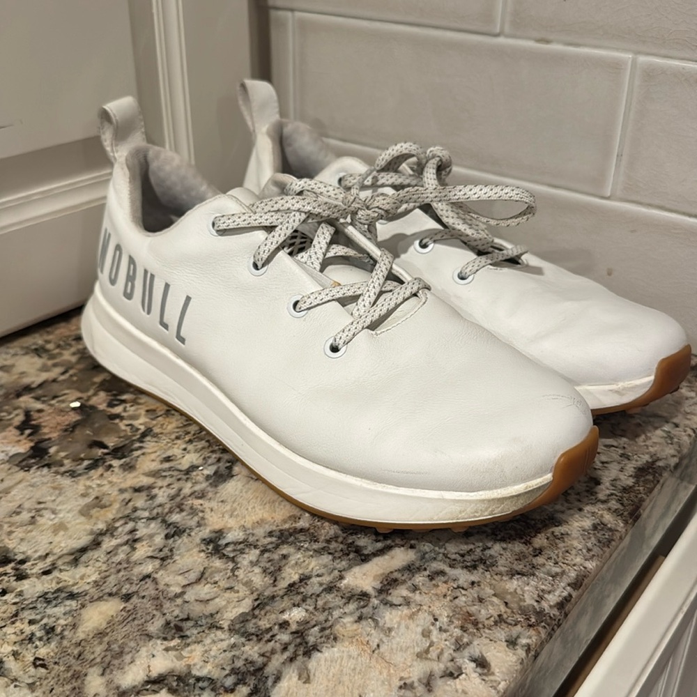 No Bull White leather golf shoes Womens 9.5 Men’s 8